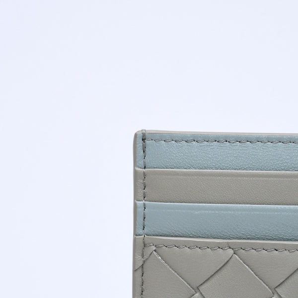 新品同様品 BOTTEGAVENETA ボッテガヴェネタ カードケース イントレチャート バイカラー カーフレザー 中古 4a005216