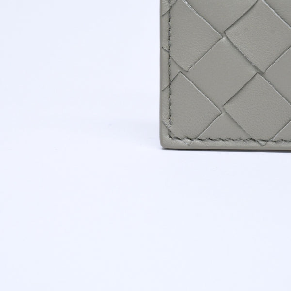 新品同様品 BOTTEGAVENETA ボッテガヴェネタ カードケース イントレチャート バイカラー カーフレザー 中古 4a005216
