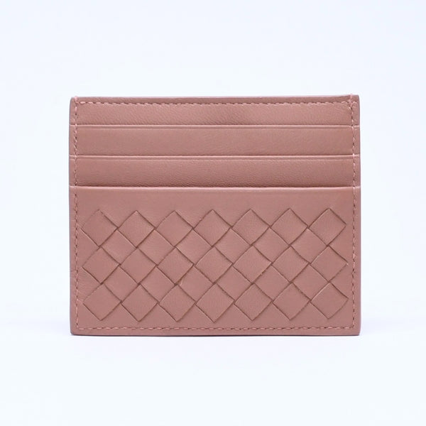 Like new item BOTTEGAVENETA Bottega Veneta Card Case Intrecciato Beige Calf Leather Used 4a005214