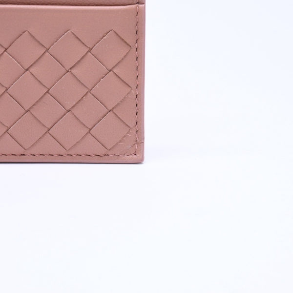 Like new item BOTTEGAVENETA Bottega Veneta Card Case Intrecciato Beige Calf Leather Used 4a005214