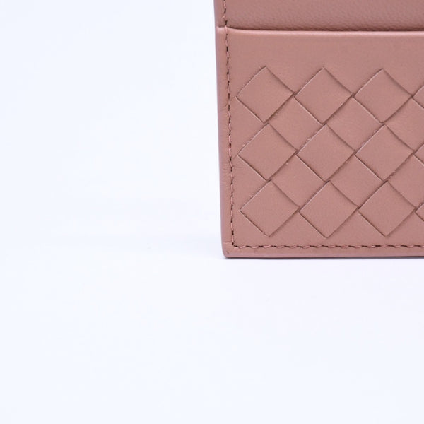 Like new item BOTTEGAVENETA Bottega Veneta Card Case Intrecciato Beige Calf Leather Used 4a005214
