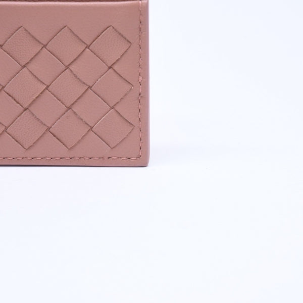 Like new item BOTTEGAVENETA Bottega Veneta Card Case Intrecciato Beige Calf Leather Used 4a005214
