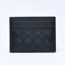 Load image into Gallery viewer, 新品同様品 BOTTEGAVENETA ボッテガヴェネタ カードケース イントレチャート ブラック カーフレザー 中古 4a005216