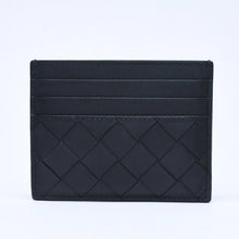Load image into Gallery viewer, 新品同様品 BOTTEGAVENETA ボッテガヴェネタ カードケース イントレチャート ブラック カーフレザー 中古 4a005216
