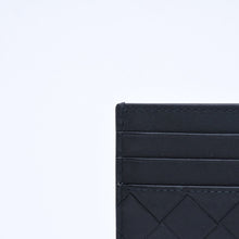 Load image into Gallery viewer, 新品同様品 BOTTEGAVENETA ボッテガヴェネタ カードケース イントレチャート ブラック カーフレザー 中古 4a005216