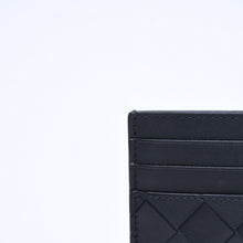 Load image into Gallery viewer, 新品同様品 BOTTEGAVENETA ボッテガヴェネタ カードケース イントレチャート ブラック カーフレザー 中古 4a005216