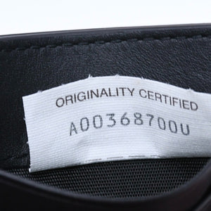 新品同様品 BOTTEGAVENETA ボッテガヴェネタ カードケース イントレチャート ブラック カーフレザー 中古 4a005216