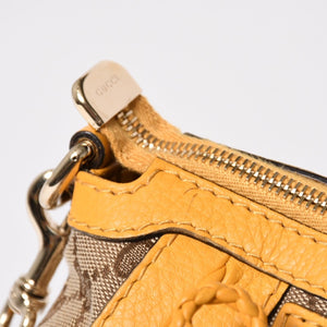 極美品 GUCCI グッチ 2WAY ショルダー ハンドバッグ 232300 GGキャンバス バンブー ベラ レザー ベージュ 中古 4a005098