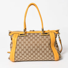 Load image into Gallery viewer, 極美品 GUCCI グッチ 2WAY ショルダー ハンドバッグ 232300 GGキャンバス バンブー ベラ レザー ベージュ 中古 4a005098