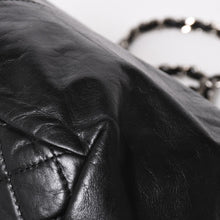 Load image into Gallery viewer, 極美品 CHANEL シャネル Sフラップ Wチェーンショルダーバッグ 18番台 ココマーク カーフスキン ブラック シルバー金具 中古 4a005240
