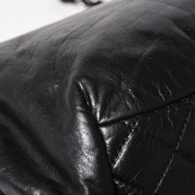 Load image into Gallery viewer, 極美品 CHANEL シャネル Sフラップ Wチェーンショルダーバッグ 18番台 ココマーク カーフスキン ブラック シルバー金具 中古 4a005240
