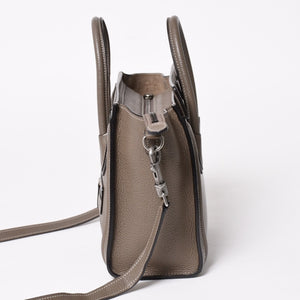 CELINE セリーヌ ラゲージ ナノ 2WAY ハンドバッグ ショルダーバッグ エディ期 グレー シルバー金具 美品 中古 4a004860