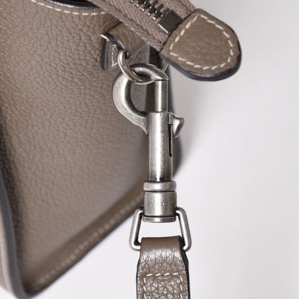 CELINE セリーヌ ラゲージ ナノ 2WAY ハンドバッグ ショルダーバッグ エディ期 グレー シルバー金具 美品 中古 4a004860