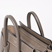 Load image into Gallery viewer, CELINE セリーヌ ラゲージ ナノ 2WAY ハンドバッグ ショルダーバッグ エディ期 グレー シルバー金具 美品 中古 4a004860