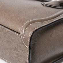 Load image into Gallery viewer, CELINE セリーヌ ラゲージ ナノ 2WAY ハンドバッグ ショルダーバッグ エディ期 グレー シルバー金具 美品 中古 4a004860