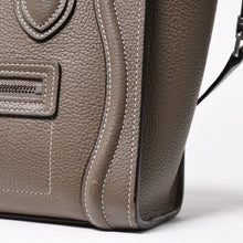 Load image into Gallery viewer, CELINE セリーヌ ラゲージ ナノ 2WAY ハンドバッグ ショルダーバッグ エディ期 グレー シルバー金具 美品 中古 4a004860