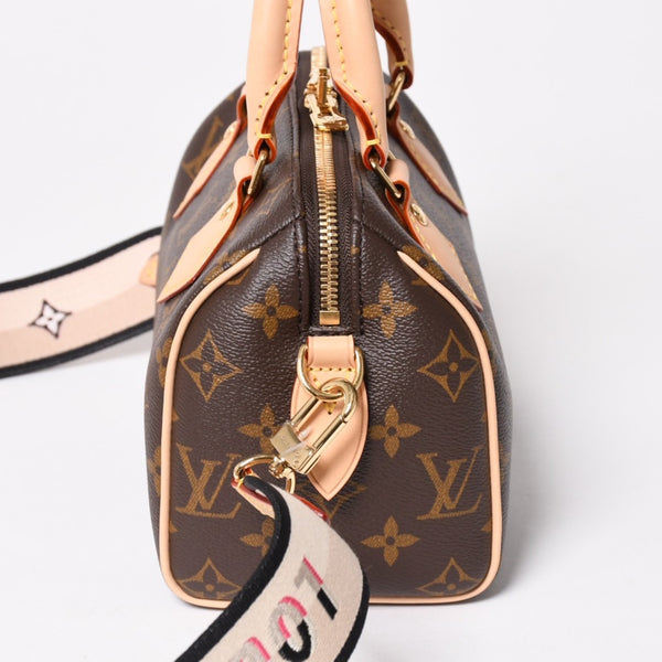 Like new LOUIS VUITTON Handbag M46234 Speedy Bandouliere 20 Brown Monogram Used 4a004913