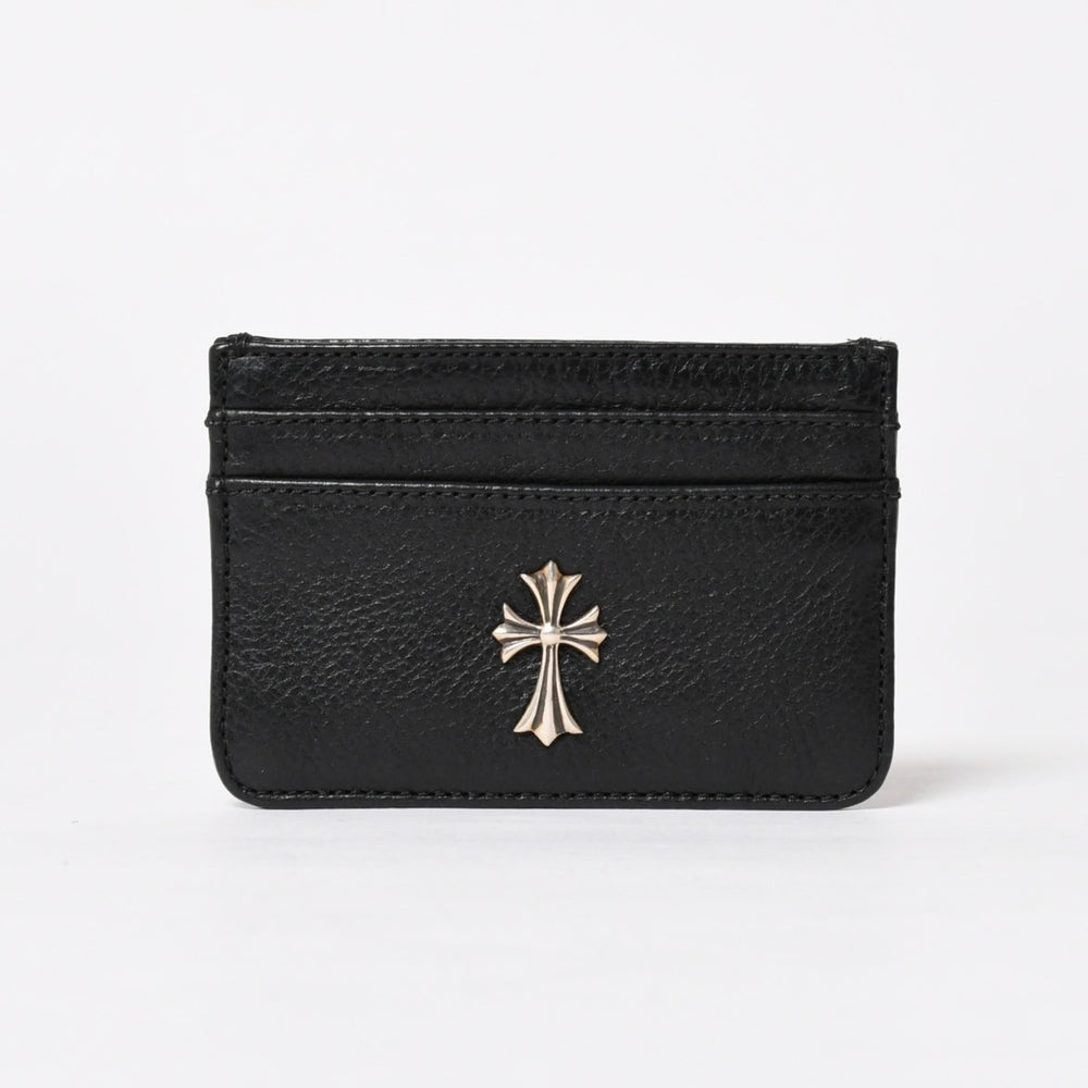 新品未使用 CHROME HEARTS クロムハーツ DOUBLE SIDE ダブルサイド タイニー クロス カードケース シルバー925 中古 4a005185