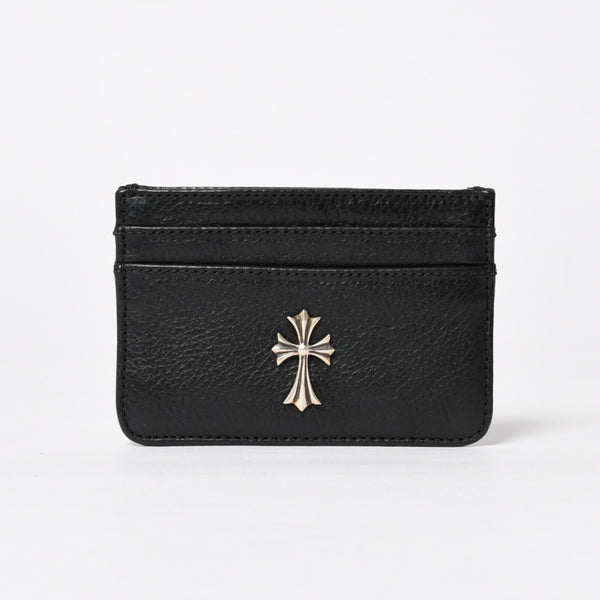 新品未使用 CHROME HEARTS クロムハーツ DOUBLE SIDE ダブルサイド タイニー クロス カードケース シルバー925 中古 4a005185