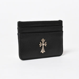 新品未使用 CHROME HEARTS クロムハーツ DOUBLE SIDE ダブルサイド タイニー クロス カードケース シルバー925 中古 4a005185
