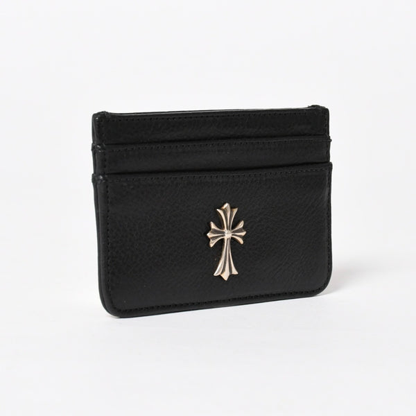 新品未使用 CHROME HEARTS クロムハーツ DOUBLE SIDE ダブルサイド タイニー クロス カードケース シルバー925 中古 4a005185