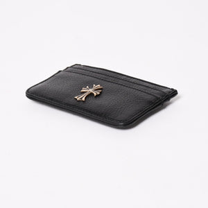 新品未使用 CHROME HEARTS クロムハーツ DOUBLE SIDE ダブルサイド タイニー クロス カードケース シルバー925 中古 4a005185