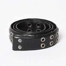 画像をギャラリービューアに読み込む, CHROME HEARTS クロムハーツ STRAP DBL ROW OF GROMMETS ストラップ ダブル ロウ オブ グロメッツ サイズ36 シルバー925 美品 中古 4a005183