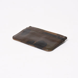 新品未使用 CHROME HEARTS クロムハーツ DOUBLE SIDE ダブルサイド カードケース スクロールラベルロゴ 迷彩 シルバー925 レザー 中古 4a005177