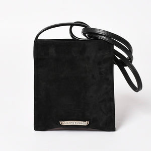Very Good Condition CHROME HEARTS Square Pocket Vine Dagger Shoulder Bag Suede Used 4a005201