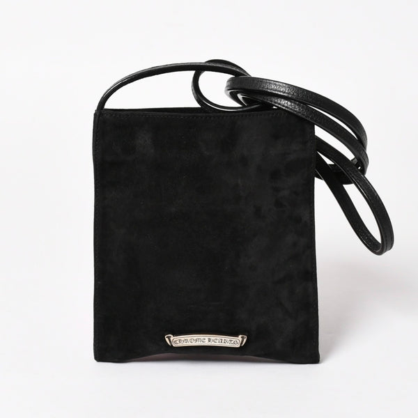 Very Good Condition CHROME HEARTS Square Pocket Vine Dagger Shoulder Bag Suede Used 4a005201