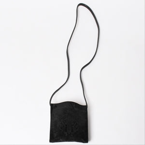 Very Good Condition CHROME HEARTS Square Pocket Vine Dagger Shoulder Bag Suede Used 4a005201