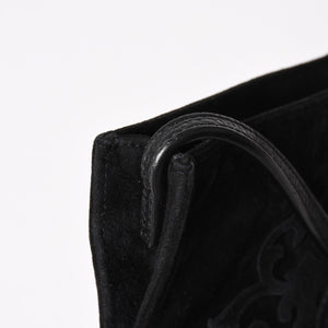 Very Good Condition CHROME HEARTS Square Pocket Vine Dagger Shoulder Bag Suede Used 4a005201