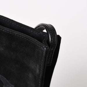 Very Good Condition CHROME HEARTS Square Pocket Vine Dagger Shoulder Bag Suede Used 4a005201