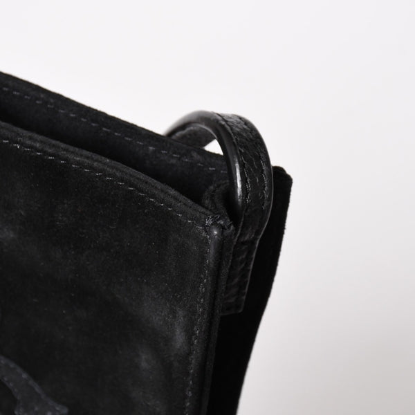 Very Good Condition CHROME HEARTS Square Pocket Vine Dagger Shoulder Bag Suede Used 4a005201
