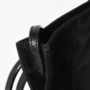 Very Good Condition CHROME HEARTS Square Pocket Vine Dagger Shoulder Bag Suede Used 4a005201