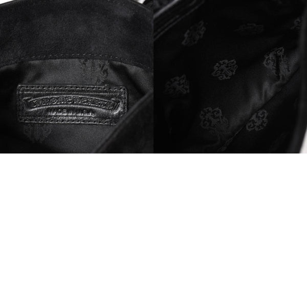 Very Good Condition CHROME HEARTS Square Pocket Vine Dagger Shoulder Bag Suede Used 4a005201