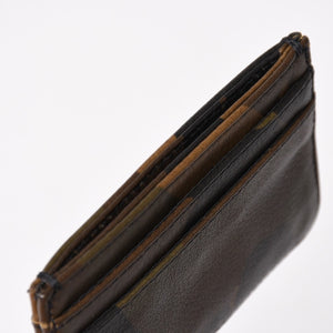 新品未使用 CHROME HEARTS クロムハーツ DOUBLE SIDE ダブルサイド カードケース スクロールラベルロゴ 迷彩 シルバー925 レザー 中古 4a005177