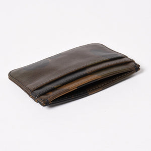 新品未使用 CHROME HEARTS クロムハーツ DOUBLE SIDE ダブルサイド カードケース スクロールラベルロゴ 迷彩 シルバー925 レザー 中古 4a005177
