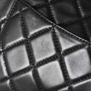 CHANEL CHANEL 2.55 Roll Clutch Bag No. 14 Coco Mark Lambskin Black Ruthenium Hardware Good Condition Used 4a005113