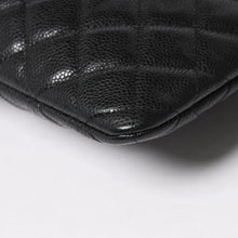 画像をギャラリービューアに読み込む, 極美品 CHANEL シャネル Classic Large Pouch クラシック ラージ ポーチ A82552 25番台 ココマーク キャビアスキン ブラック 中古 4a005114