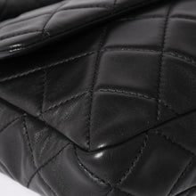 画像をギャラリービューアに読み込む, CHANEL シャネル 2.55 ロール クラッチバッグ 14番台 ココマーク ラムスキン ブラック ルテニウム金具 美品 中古 4a005113