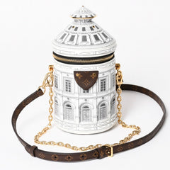 新品同様品 LOUIS VUITTON ルイヴィトン 2WAY ショルダーバッグ M59143 フォルナセッティ モノグラム カンヌ パテントレザー ホワイト グレー 中古 4a005115