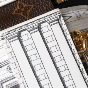 新品同様品 LOUIS VUITTON ルイヴィトン 2WAY ショルダーバッグ M59143 フォルナセッティ モノグラム カンヌ パテントレザー ホワイト グレー 中古 4a005115