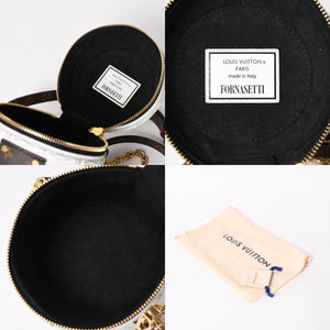 新品同様品 LOUIS VUITTON ルイヴィトン 2WAY ショルダーバッグ M59143 フォルナセッティ モノグラム カンヌ パテントレザー ホワイト グレー 中古 4a005115