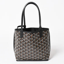画像をギャラリービューアに読み込む, 極美品 GOYARD ゴヤール アンジュ ミニ トートバッグ ハンドバッグ ポーチ PVC レザー ブラック ブラウン 中古 4a005117