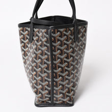 画像をギャラリービューアに読み込む, 極美品 GOYARD ゴヤール アンジュ ミニ トートバッグ ハンドバッグ ポーチ PVC レザー ブラック ブラウン 中古 4a005117