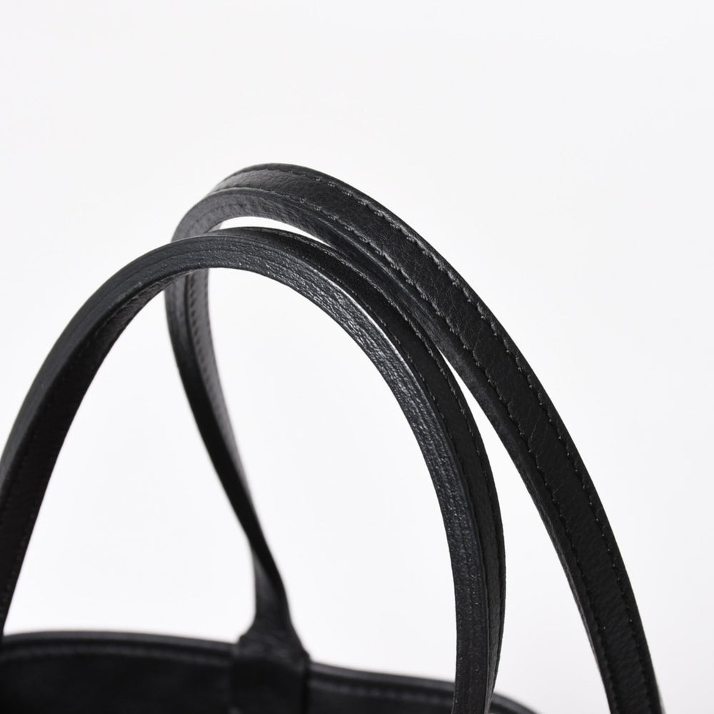 Very Good Condition GOYARD Ange Mini Tote Bag Handbag Pouch PVC Leather Black Brown Used 4a005117