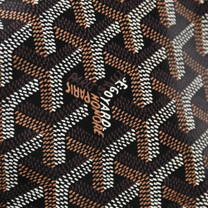 極美品 GOYARD ゴヤール アンジュ ミニ トートバッグ ハンドバッグ ポーチ PVC レザー ブラック ブラウン 中古 4a005117