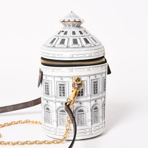 新品同様品 LOUIS VUITTON ルイヴィトン 2WAY ショルダーバッグ M59143 フォルナセッティ モノグラム カンヌ パテントレザー ホワイト グレー 中古 4a005115
