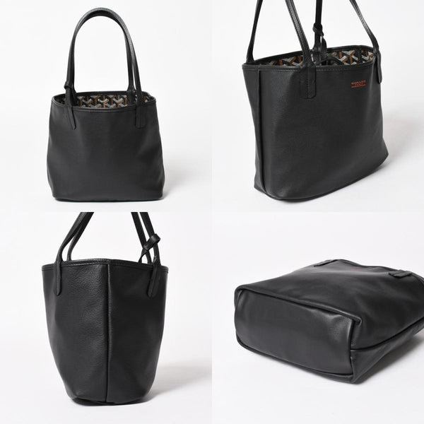 極美品 GOYARD ゴヤール アンジュ ミニ トートバッグ ハンドバッグ ポーチ PVC レザー ブラック ブラウン 中古 4a005117